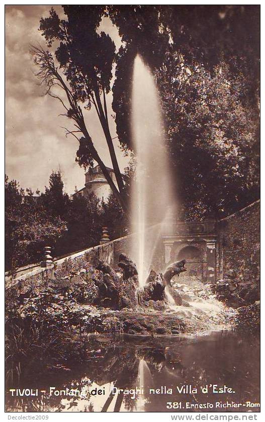 Z4177 Italy Lazio Tivoli Fontana Dei Draghi Nella Villa E Este  Uncirculated - Tivoli