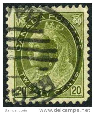 Canada #84 Used 20c Victoria Of 1900 - Oblitérés