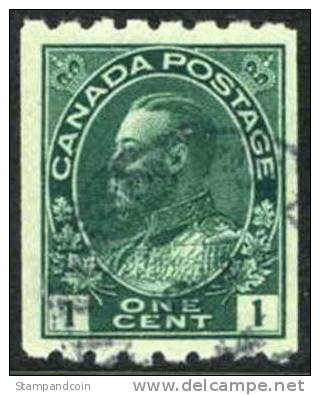 Canada #123 Used 1c George V Coil Of 1912 - Rollo De Sellos