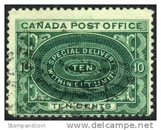 Canada E1 Used 10c Special Delivery From 1898 - Express