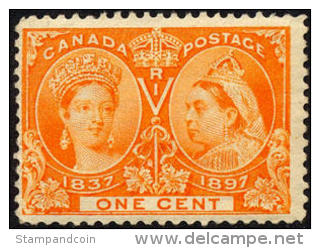 Canada 51 Mint Hinged 1c Jubilee Issue From 1897 - Nuevos