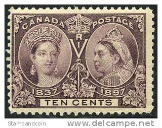 Canada 57 Mint Hinged 10c Jubilee Issue From 1897 - Unused Stamps