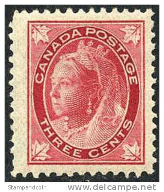 Canada 69 XF Mint Hinged 3c Victoria From 1897 - Unused Stamps