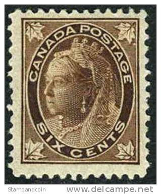 Canada 71 Mint Hinged 6c Victoria From 1897 - Neufs