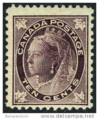 Canada 73 Mint Hinged 10c Victoria From 1898 - Ungebraucht