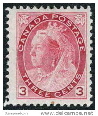 Canada 78 Mint Hinged 3c Victoria From 1898 - Neufs