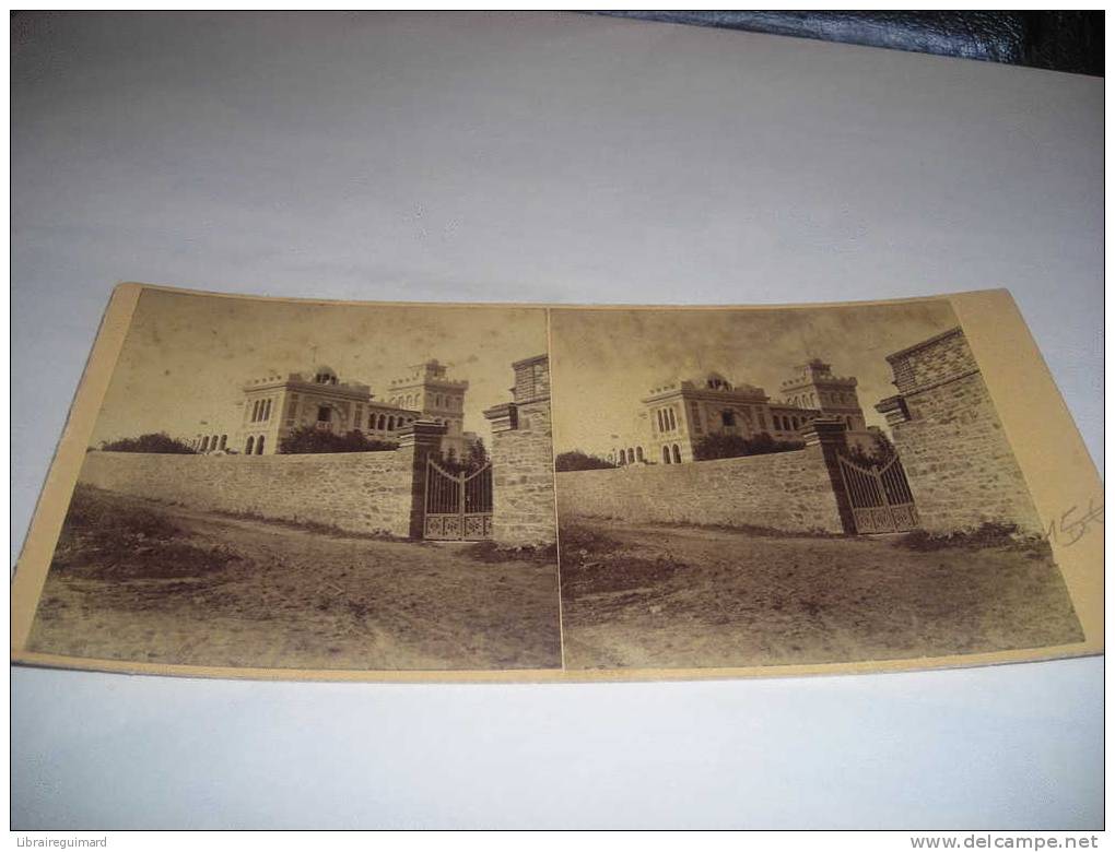1amh - Photo Stéréo - Saint Lunaire 1880 (EXEMPLAIRE UNIQUE) - La Maison Turque - 35 (ille-et-Vilaine) - Photos Stéréoscopiques