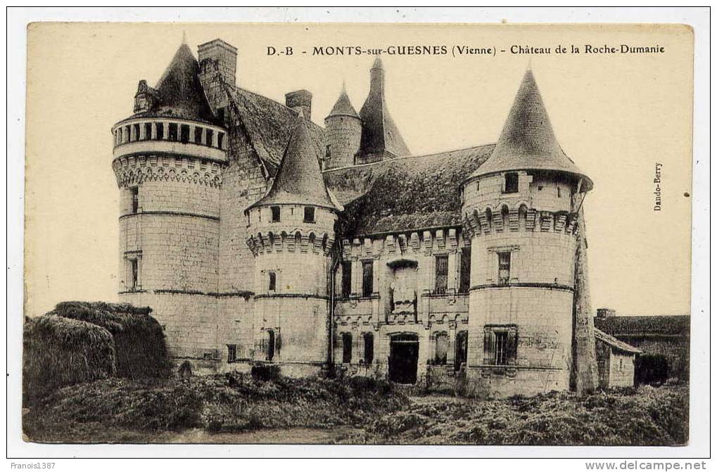 Ref 146 - MONTS-sur-GUESNES - Château De La Roche-Dumanie (scan Du Verso) - Monts Sur Guesnes