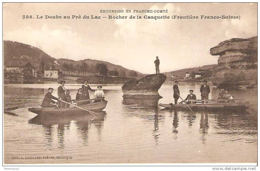 LE DOUBS AU PRE DU LAC.  Rocher De La Casquette(Frontière Franco-Suisse) - Franche-Comté