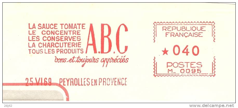 Tomate, Sauce, Conserve, Peyrolles En Provence - EMA Havas - Devant D'enveloppe    (B0148) - Légumes
