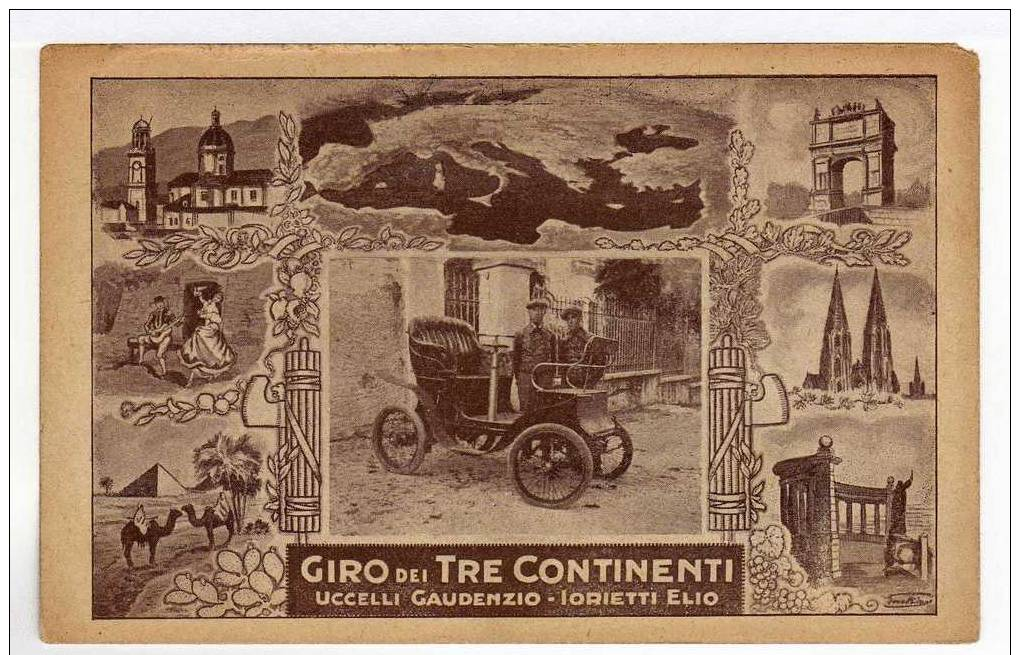 GIRO TRE CONTINENTI CON AUTOMOBILE (CAR) DEL 1887 - Turismo