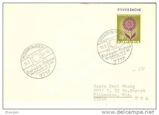 GERMANY 1965 EUROPA  CEPT POSTMARK - 1966