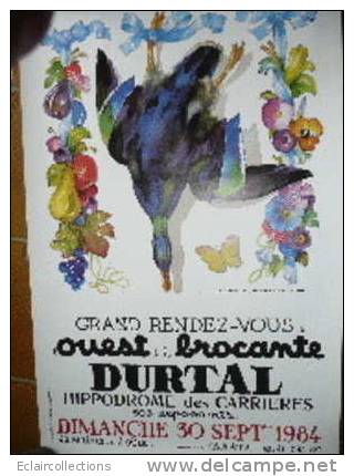 Affiche Jean Adrien Mercier Durtal 1984  - 63 X 42 - Plakate