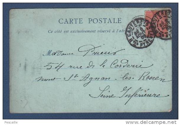 METIERS - COMMERCE - CP CAISSIERE DE MAGASIN - CIRCULEE EN 1905 - JOLI DESSIN - Negozi