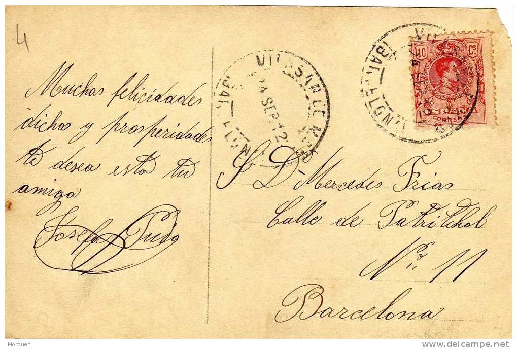 Postal Vilasar De Mar (barcelona) 1912 - Covers & Documents