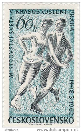 1962 Cecoslovacchia - Campionati Mondiali A Praga - Kunstschaatsen