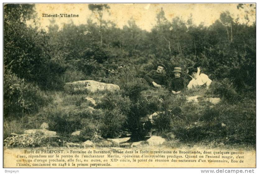 35 - CPA Forêt De Paimpont - Fontaine De Baranton - Paimpont