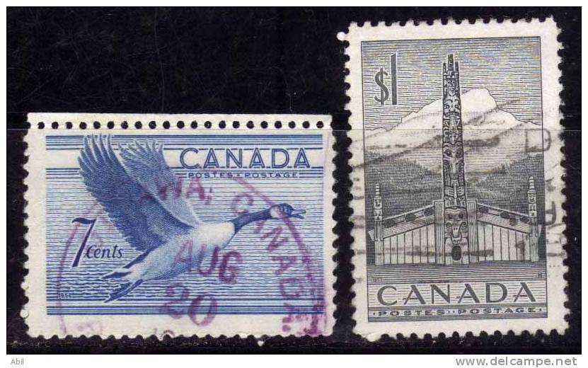 Canada 1952 N°Y.T. : 255 Et 256 Obl. - Oblitérés