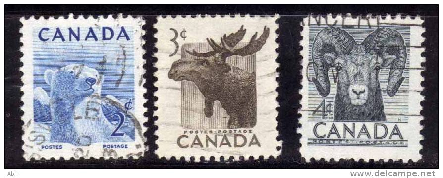 Canada 1953 N°Y.T. : 257 à 259 Obl. - Gebruikt