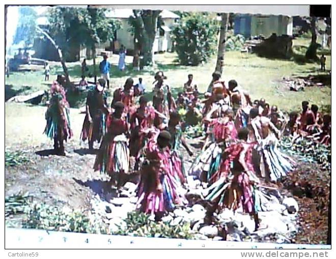 FIJI ISOLE BEQA ISLAND  DANZA FOLK UOMINI N1970 CB3974 - Figi