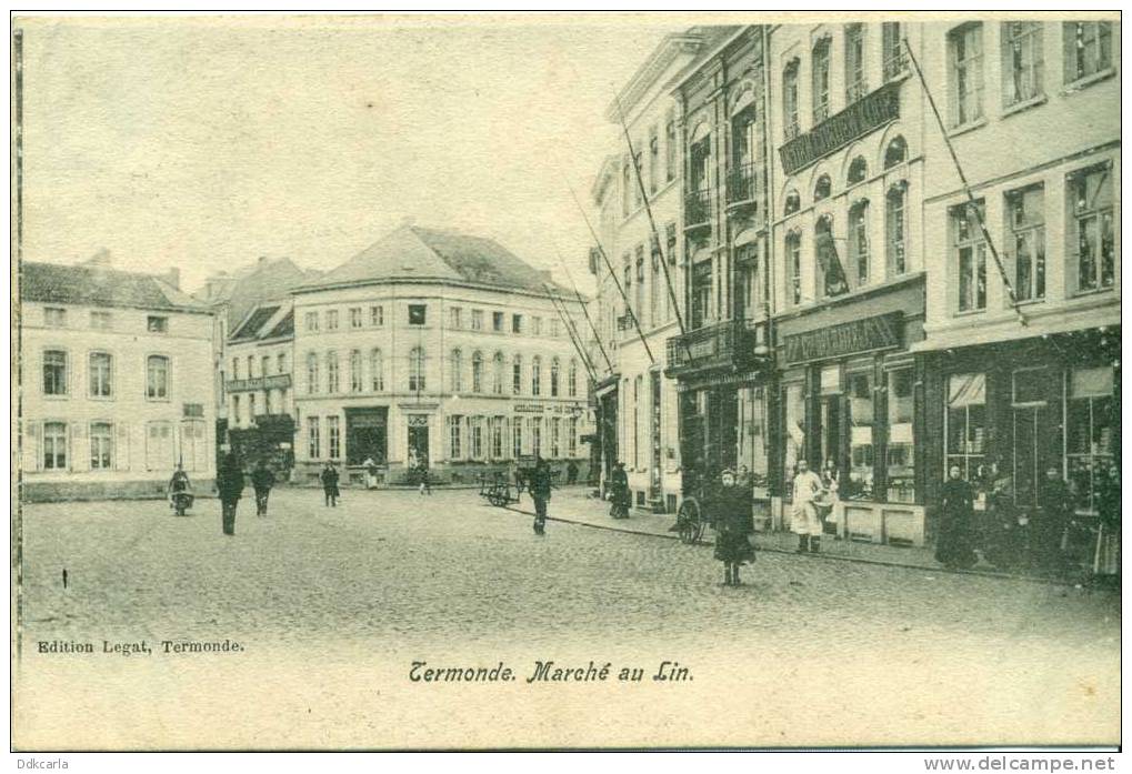 Termonde - Marché Au Lin - Mooi Geanimeerd ! - Dendermonde