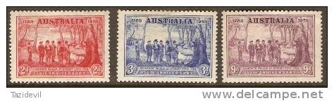 AUSTRALIA - 1937 Anniversary Of New South Wales. Scott 163-5. Mint Hinged * - Mint Stamps