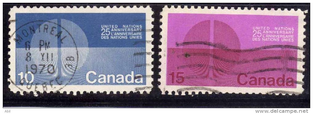 Canada 1970 N°Y.T. : 434 Et 435 Obl. - Gebruikt