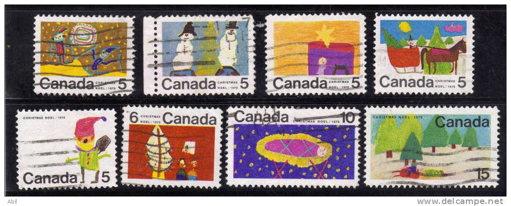 Canada 1970 N°Y.T. : 439 à 444,449 Et 450 Obl. - Gebruikt