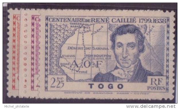 ⭐ Togo - YT N° 172 à 174 * - Neuf Avec Charnière - 1939 ⭐ - Unused Stamps