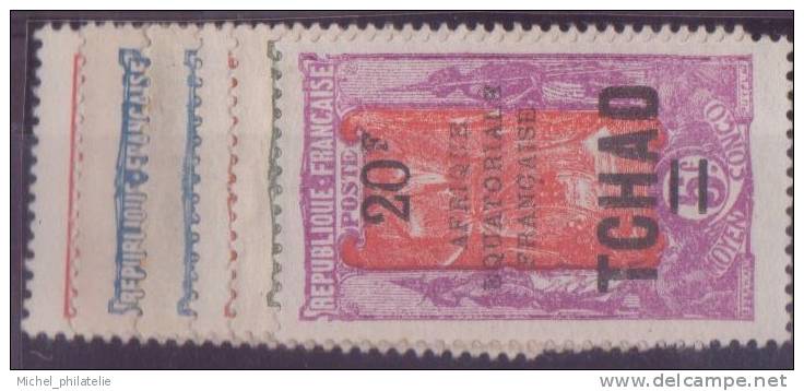 ⭐ Tchad - YT N° 47 à 52 * - Neuf Avec Charnière - 1926 / 1927 ⭐ - Unused Stamps