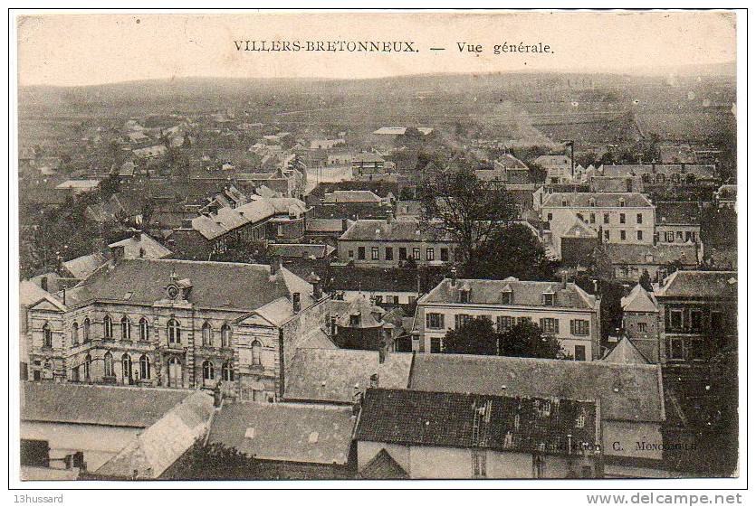 Carte Postale Ancienne Villers Bretonneux - Vue Générale - Villers Bretonneux