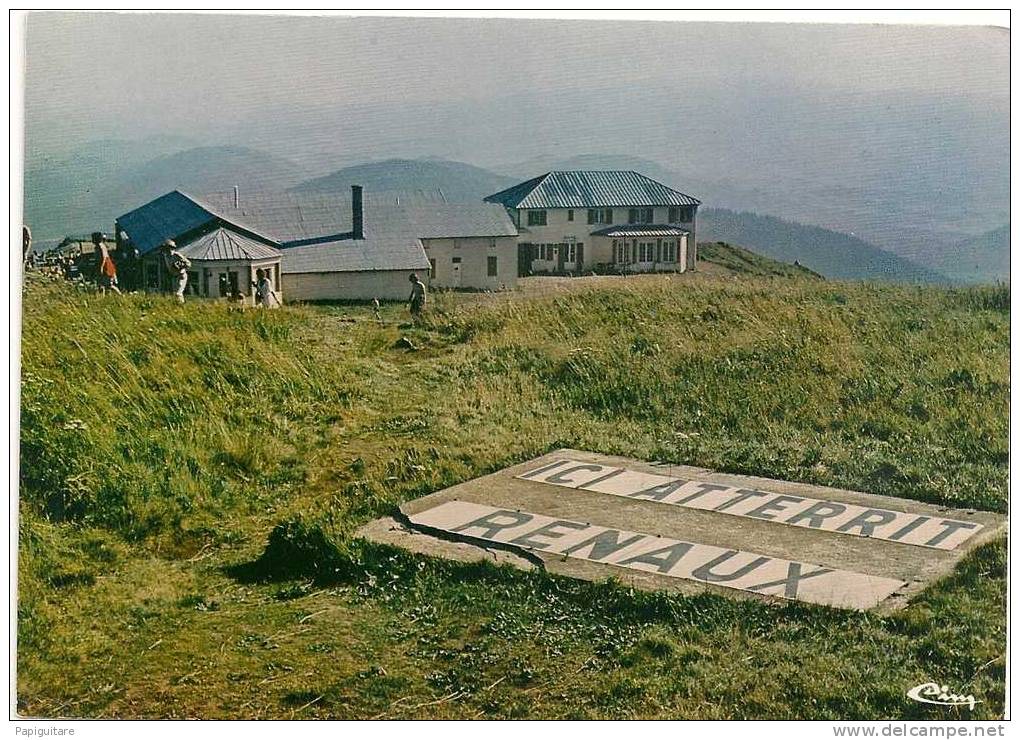 Cpm-cpsm Bon Etat 10,5x15cm  Sommet Puy De Dôme  Le 7/03/1911 Renaux Pose Son Avion,  Au Dessous Hotel "le Dôme" - Autres & Non Classés