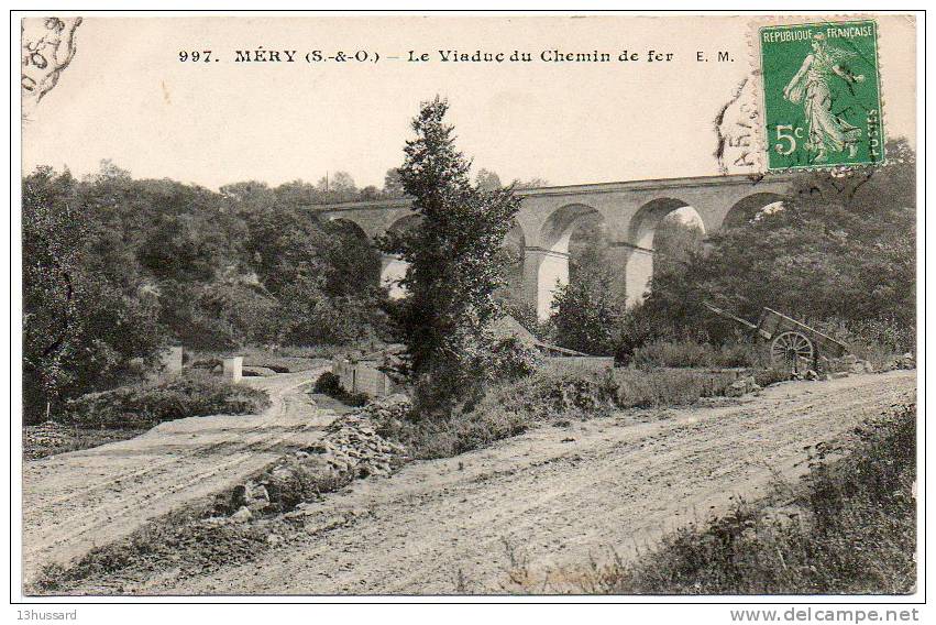 Carte Postale Ancienne Méry Sur Oise - Le Viaduc Du Chemin De Fer - Mery Sur Oise