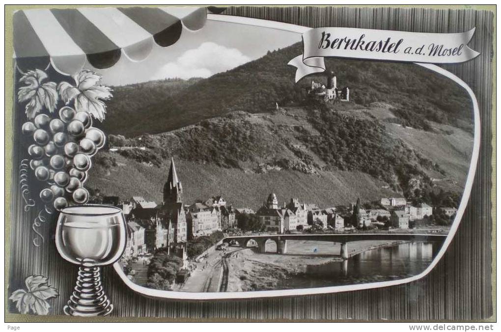 Bernkastel,1959,Wein,Trauben,Weinglas, - Bernkastel-Kues