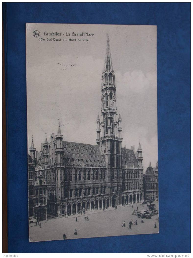 (2 Scans) 3 Timbres 1924 Bruxelles Grand Place Vers Bureau International Du Travail à Geneve - Brussel (Stad)