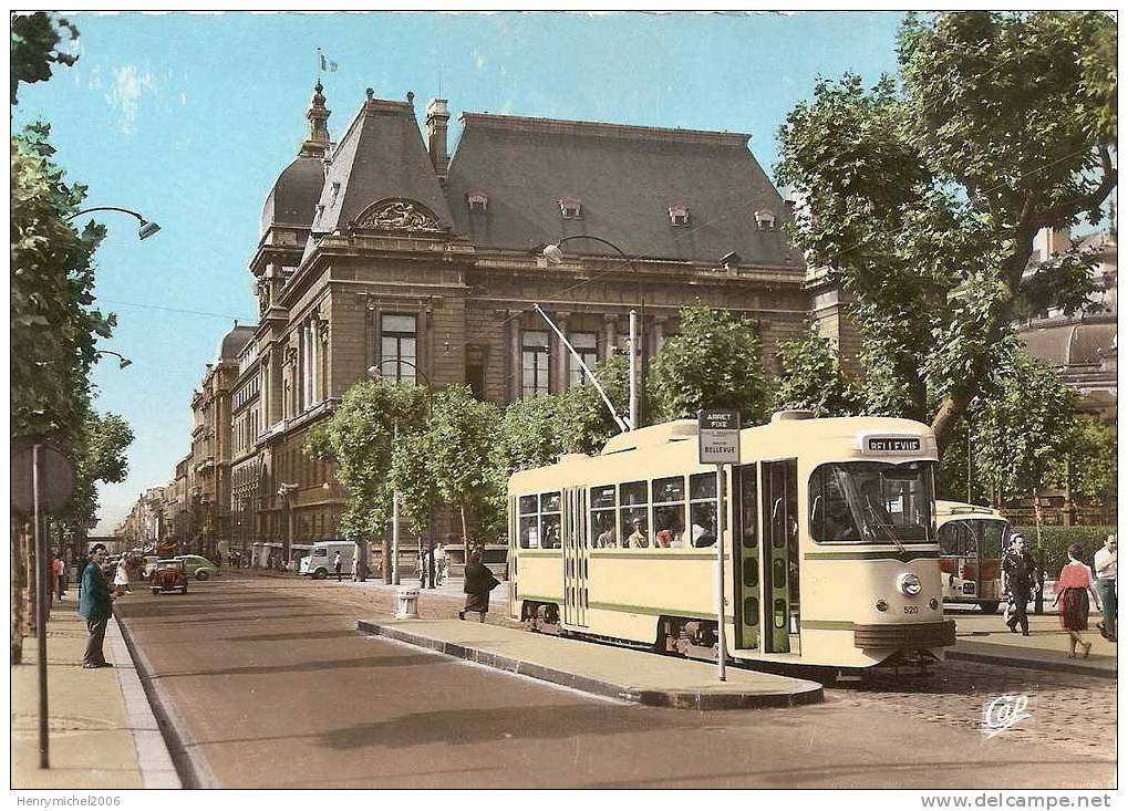 St étienne , Le Vieux Tramway Tram Rue Général De Gaulle - Saint Etienne