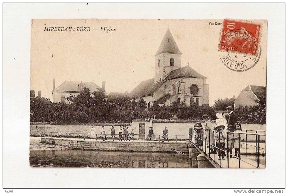 CPA    MIREBEAU-s-BEZE  - L'Eglise - Obl.1914 - Mirebeau