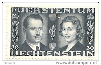 Liechtenstein N°188 Oblitéré Le Prince Et La Princesse - Gebraucht