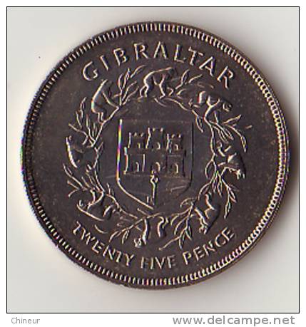 GIBRALTAR 25 NEW PENSE ARGENT 1952/ 1977 - Gibraltar