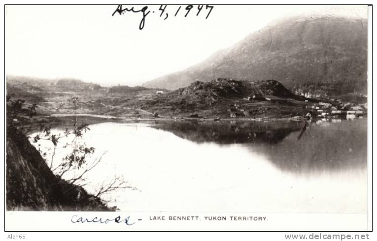 Lake Bennett, Yukon Territory, Carcross YT, On C1940s Vintage Real Photo Postcard - Yukon