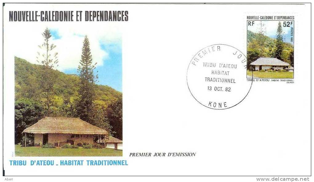 FDC 435  NOUVELLE CALEDONIE  N° 461  TRIBU D´ATEOU - HABITAT - FDC