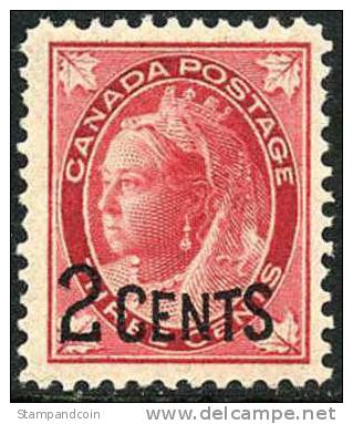 Canada 87 XF Mint Hinged Victoria From 1899 - Neufs