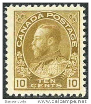 Canada 118 Mint Hinged 10c Bister Brown George V From 1925 - Neufs