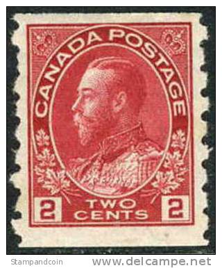 Canada 127 XF Mint Hinged 2c George V Coil From 1912 - Rollen