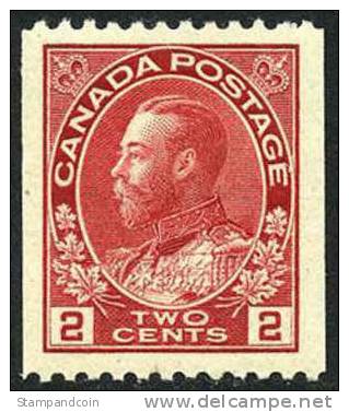 Canada 132 SUPERB Mint Hinged 2c George V Coil From 1915 - Rollo De Sellos