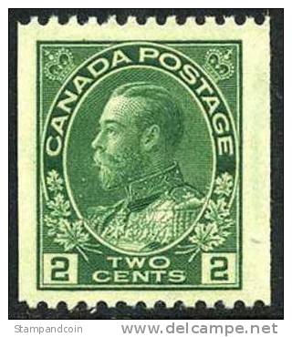 Canada 133 SUPERB Mint Hinged 2c George V Coil From 1924 - Rollo De Sellos