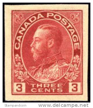 Canada 138 XF Mint Hinged 3c Imperf George V From 1924 - Neufs