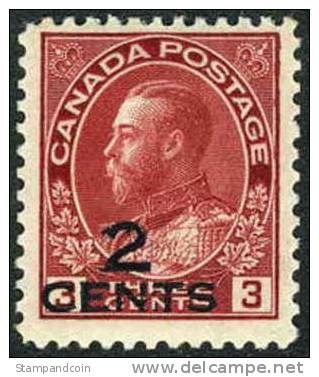 Canada 140 Mint Hinged 2c On 3c George V From 1926 - Unused Stamps