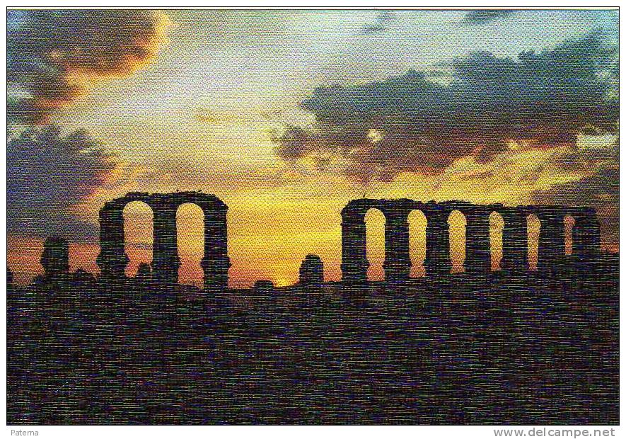 Acueducto Romano ( Merida) Puesta Del Sol, Post Card, Postal, - Mérida