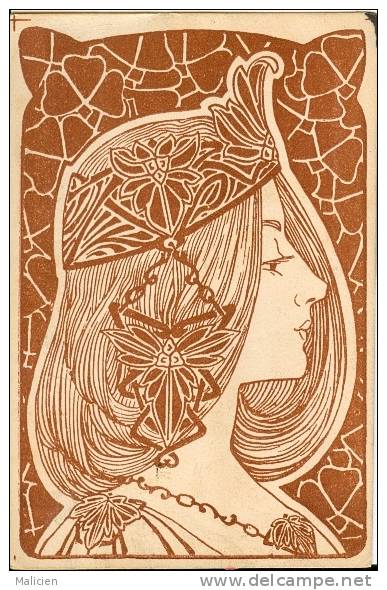 ILLUSTRATEURS-  Ref 475- Portrait Femme - Tendance Art Nouveau - - 1900-1949
